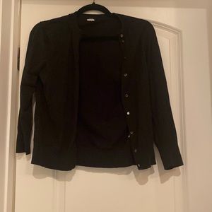 JCrew Black Button Up Cardigan